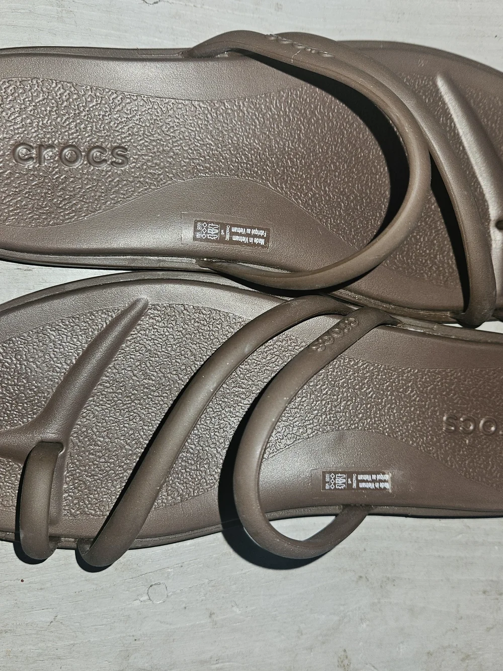 Crocs Brown Strappy Sandals - Picture 1 of 4
